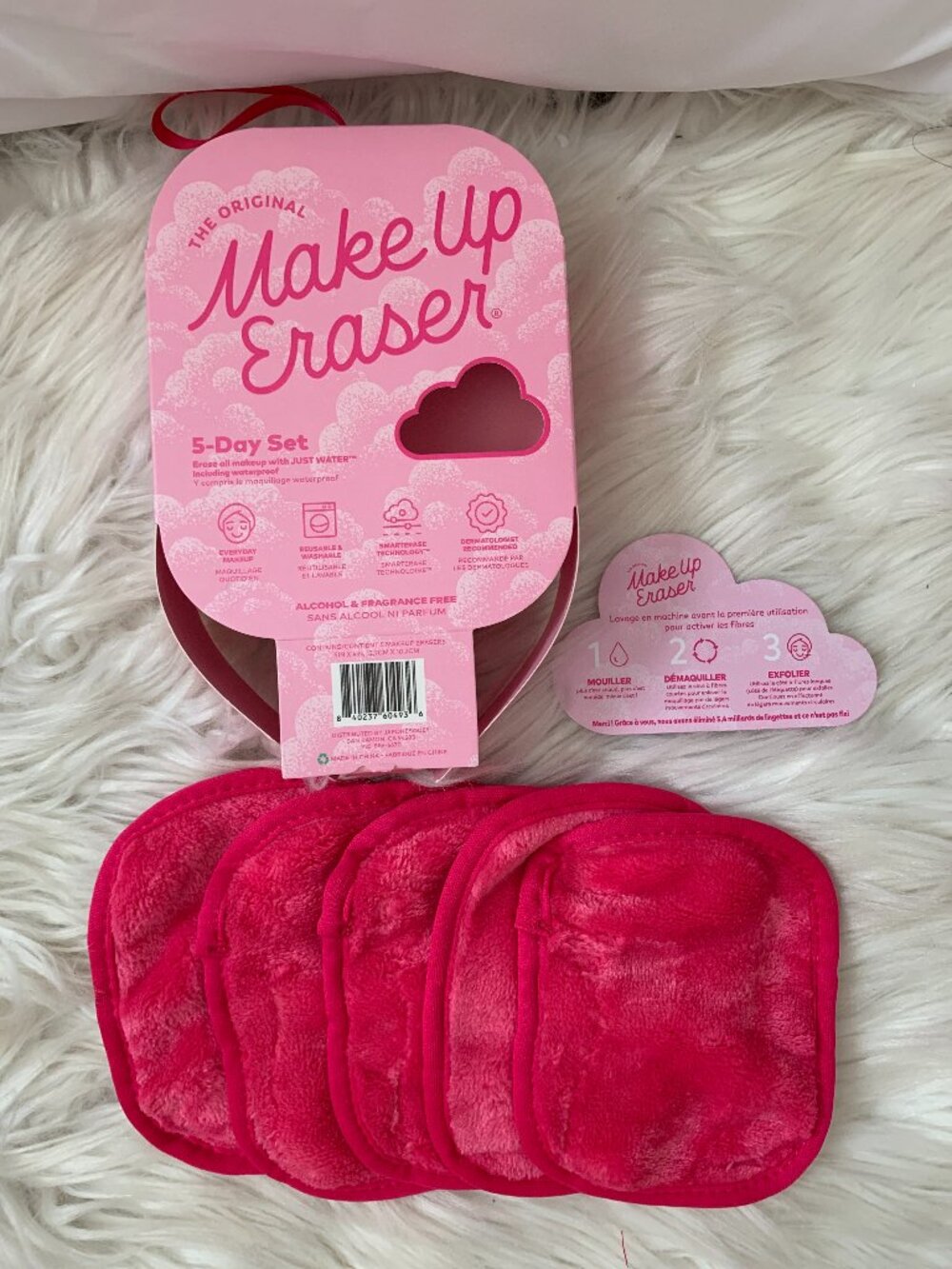 THE ORIGINAL MAKEUP ERASER Hot Pink 5-Day Set